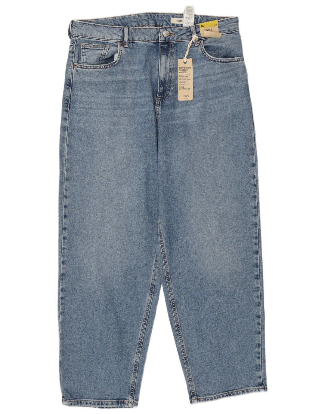 MARKS & SPENCER Ženske traperice visokog struka UK 16 Large W34 L28 Plave