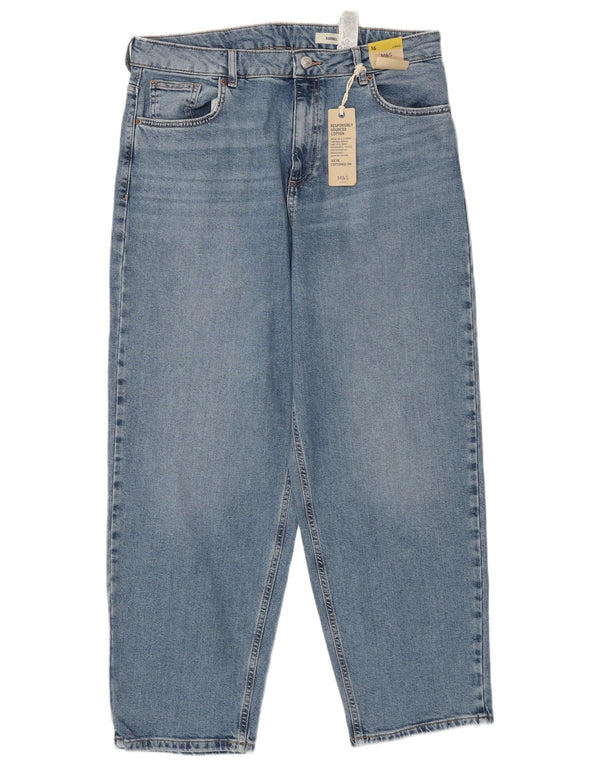 MARKS & SPENCER Ženske traperice visokog struka UK 16 Large W34 L28 Plave