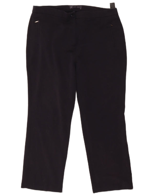 Marks & Spencer ženske skraćene hlače visokog struka UK 14 Large W34 L26 Mornarsko plave