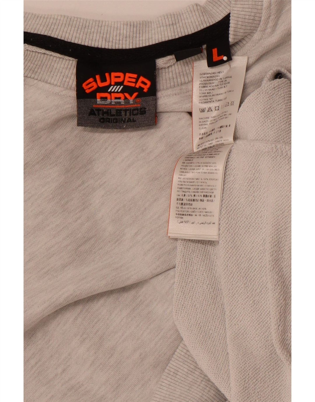 SUPERDRY muški džemper s grafičkim motivima, veliki sivi pamuk