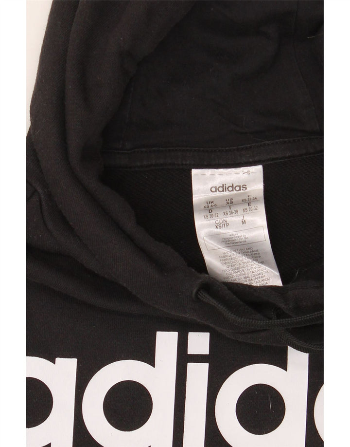 ADIDAS ženska majica s kapuljačom prekomjerne veličine UK 4/6 XS crna