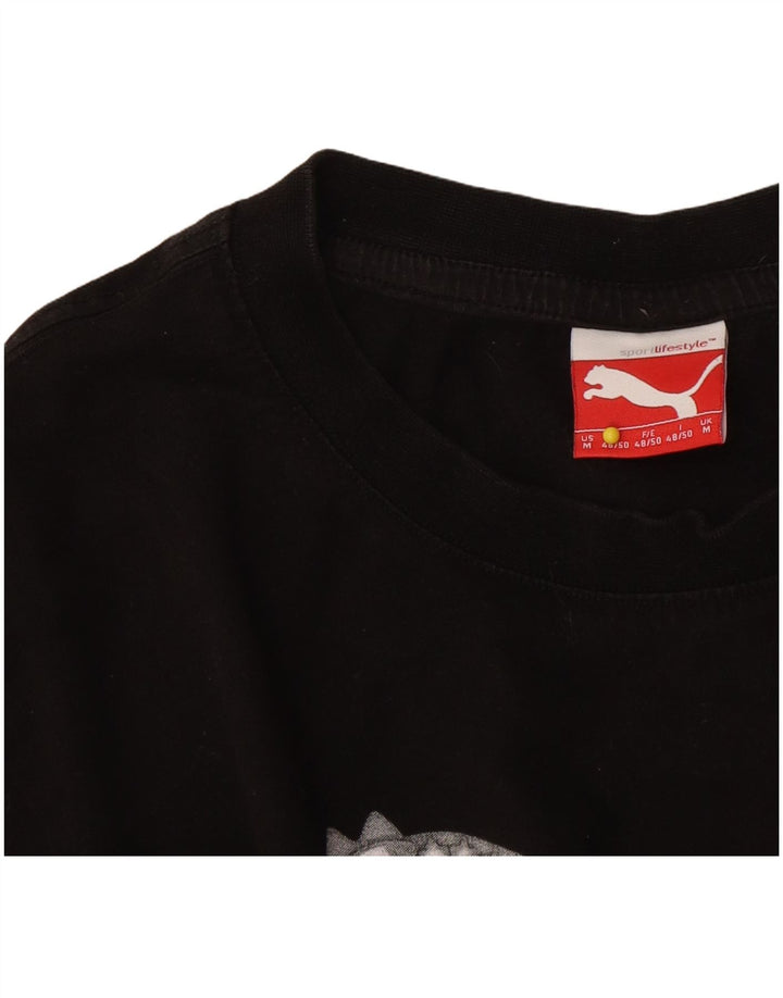 Puma muška majica s grafičkim motivima srednje crne boje