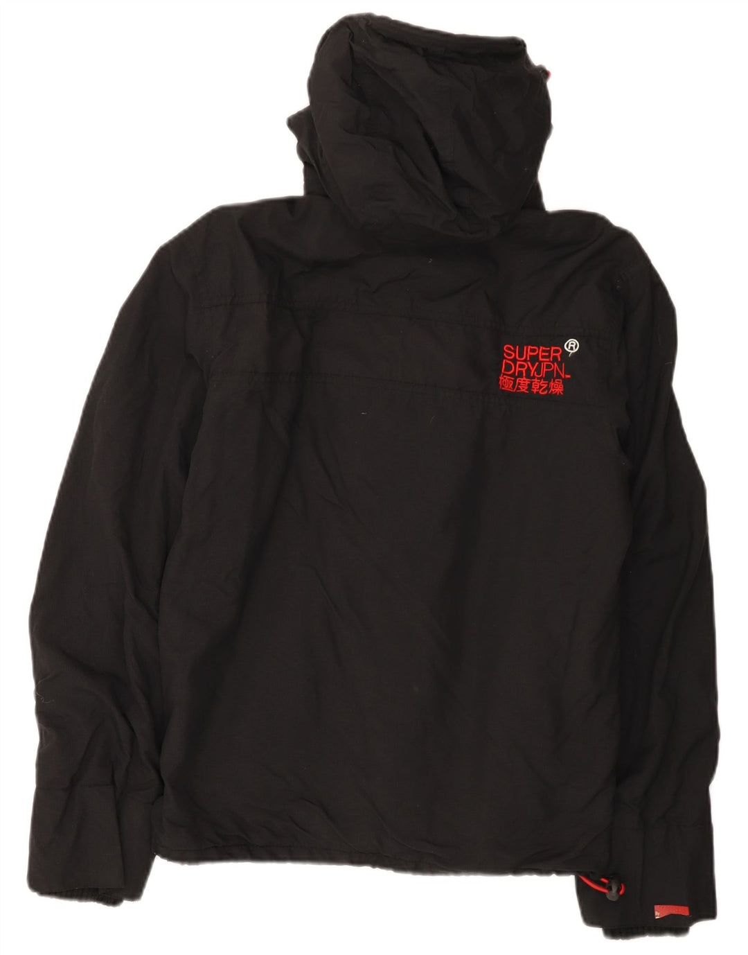 Ženska vjetrovka s kapuljačom Superdry Graphic UK 14 Srednje crni najlon