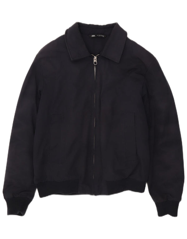 Zara muška bomber jakna UK 38 Srednji tamnoplavi poliester