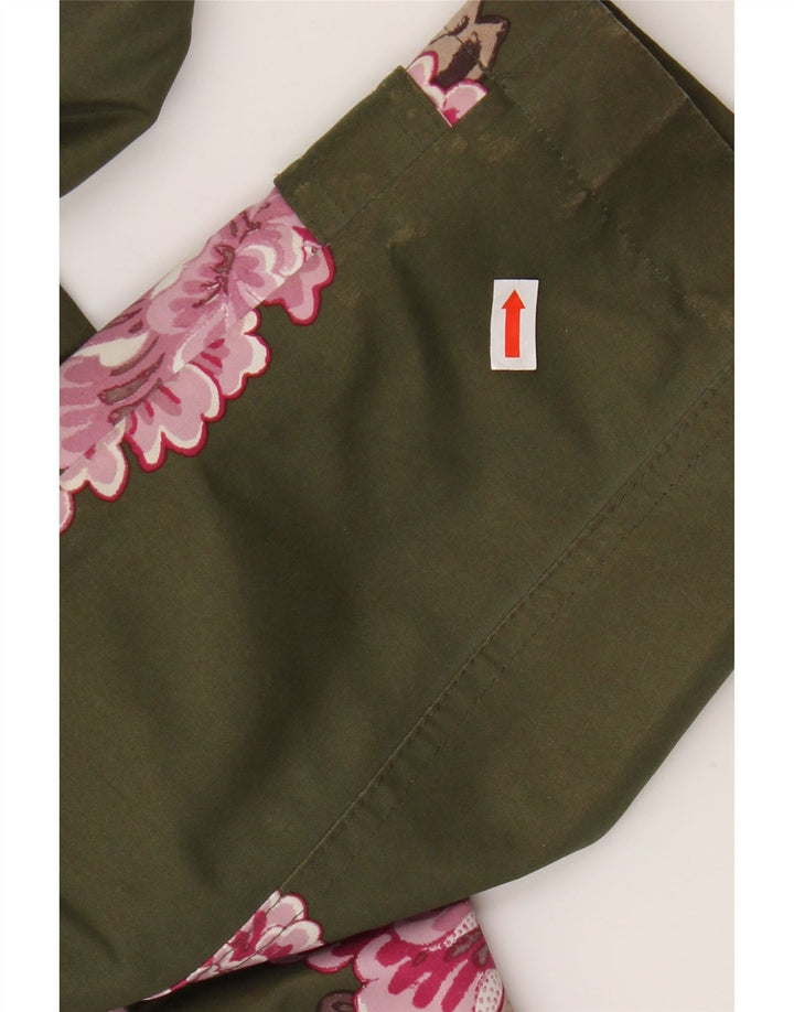 JOULES Ženska kabanica s kapuljačom UK 12 Srednji kaki cvjetni poliester