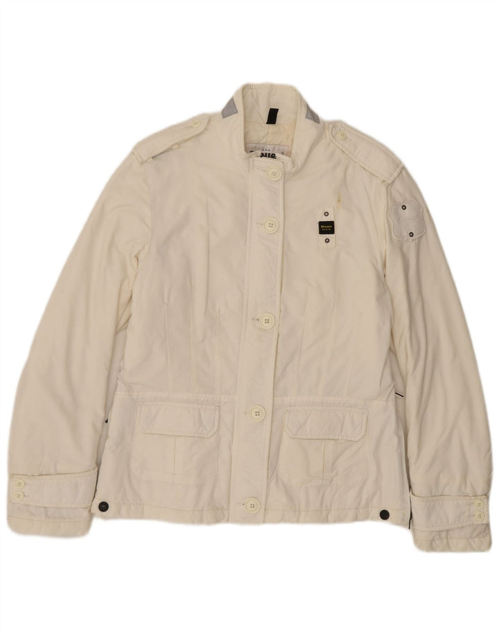 BLAUER Ženska vojna jakna UK 14 Large Off White Polyamide