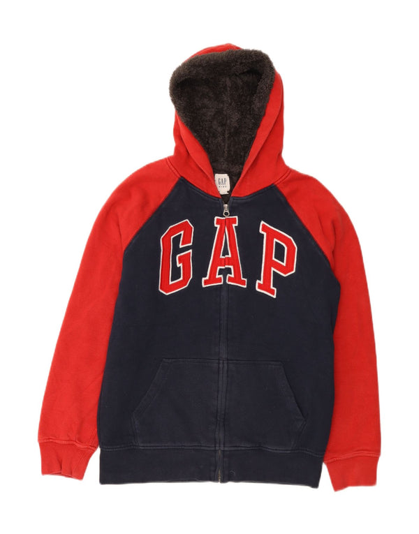 Pulover s kapuljačom Gap Girls Graphic Zip Hoodie 13-14 Years 2XL tamnoplava boja