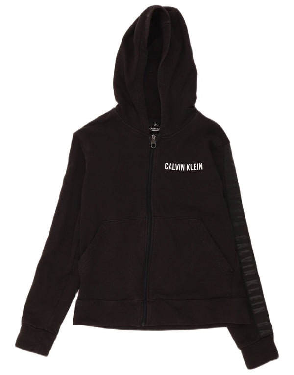 Calvin Klein ženski pulover s kapuljačom s patentnim zatvaračem UK 14 srednje crna