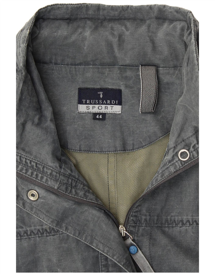 TRUSSARDI ženska pomoćna jakna s kapuljačom IT 44, srednje sivi pamuk