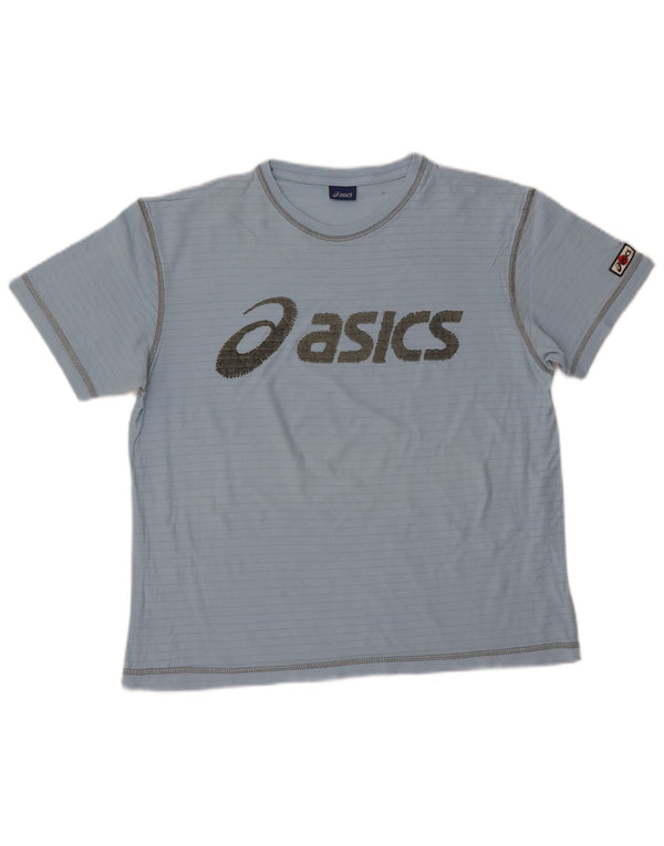 ASICS ženska majica kratkih rukava s grafičkim motivima UK 14 srednje plave pruge pamuk
