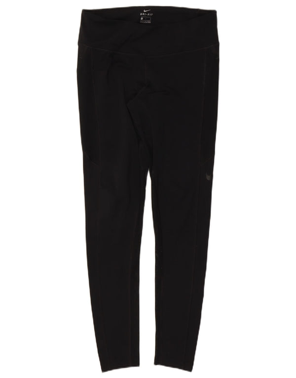 Nike Ženske Dri Fit Leggings UK 14 Veliki crni poliester