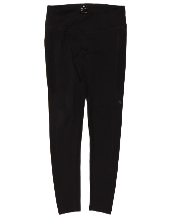 Nike Ženske Dri Fit Leggings UK 14 Veliki crni poliester