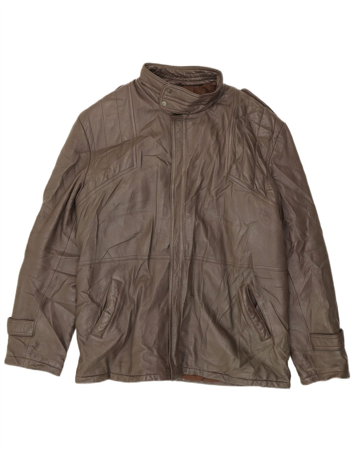 VINTAGE muška kožna jakna IT 54 2XL smeđa koža