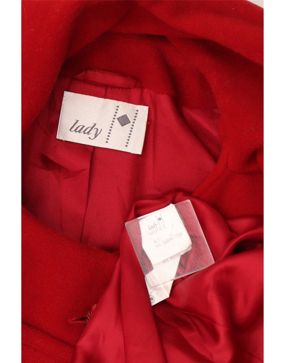 Vintage ženski kaput IT 47 XL od crvene vune