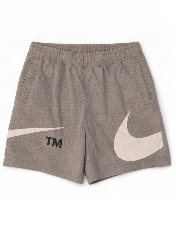 Nike muške grafičke sportske kratke hlače srednje sive boje od pamuka