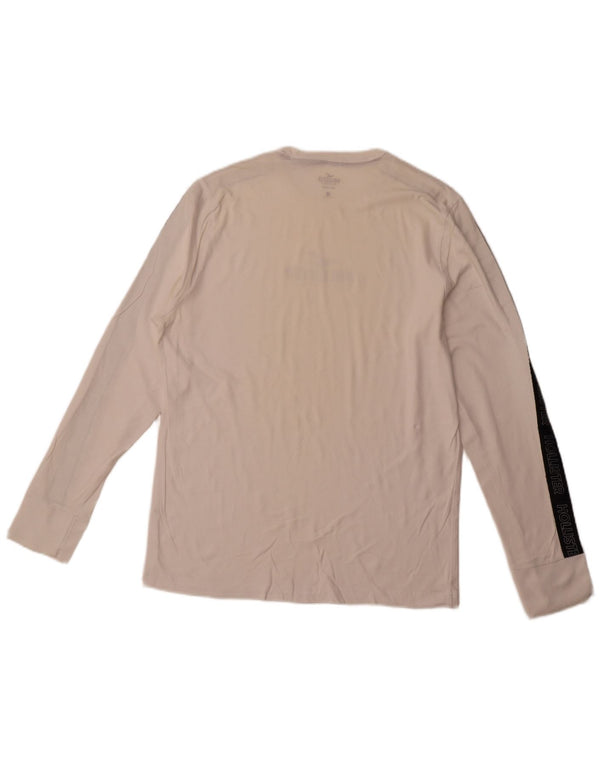 HOLLISTER Muška majica dugih rukava s grafikama, veliki bijeli pamuk u blokovima boja