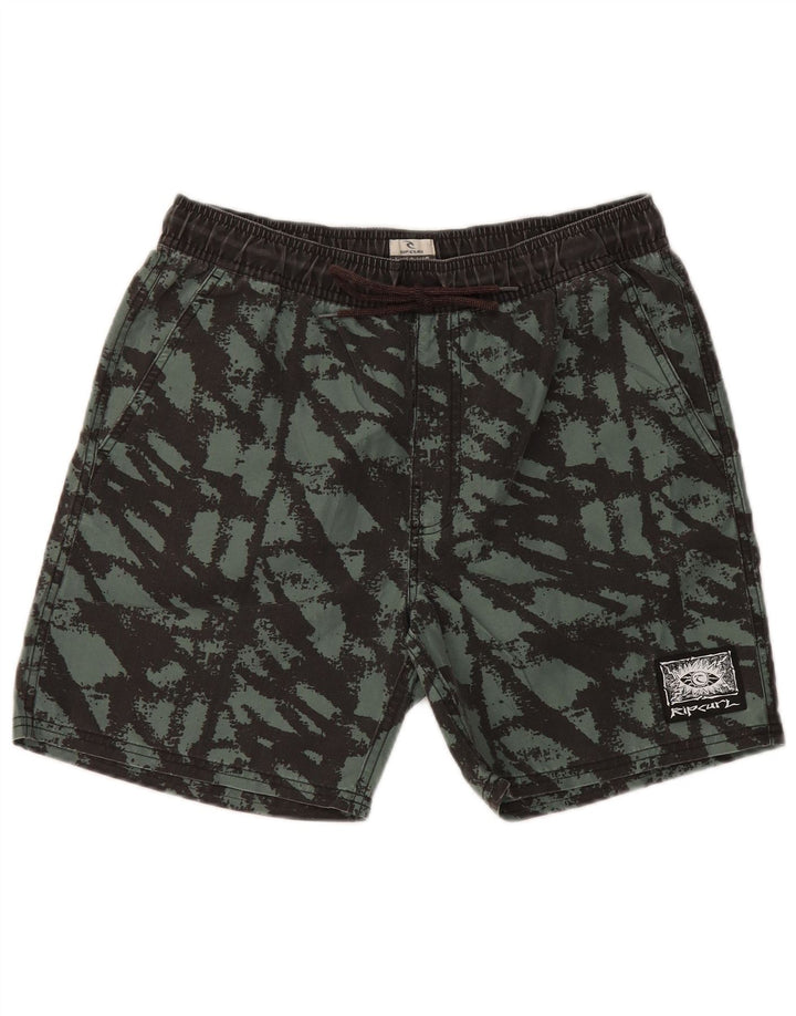 RIP CURL Muške kratke kupaće hlače s apstraktnim uzorkom, mali zeleni poliester
