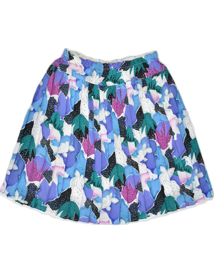 VINTAGE Womens Pleated Skirt Medium W30 Multicoloured Floral | Vintage | Thrift | Second-Hand | Used Clothing | Messina Hembry 
