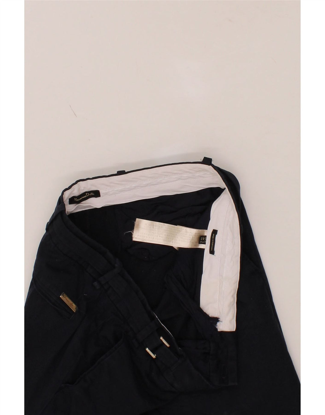 MASSIMO DUTTI Womens Slim Chino Trousers EU 40 Medium W30 L29 Navy Blue Vintage Massimo Dutti and Second-Hand Massimo Dutti from Messina Hembry 