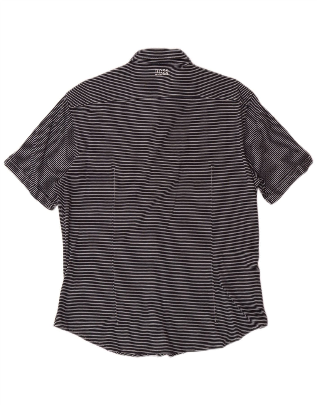 HUGO BOSS Muška uska majica kratkih rukava, velika tamnoplava prugasta