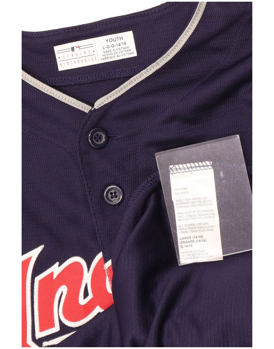 ORIGINALNA ROBA Boys Indians Jersey Top 14-15 Year Large Navy Blue