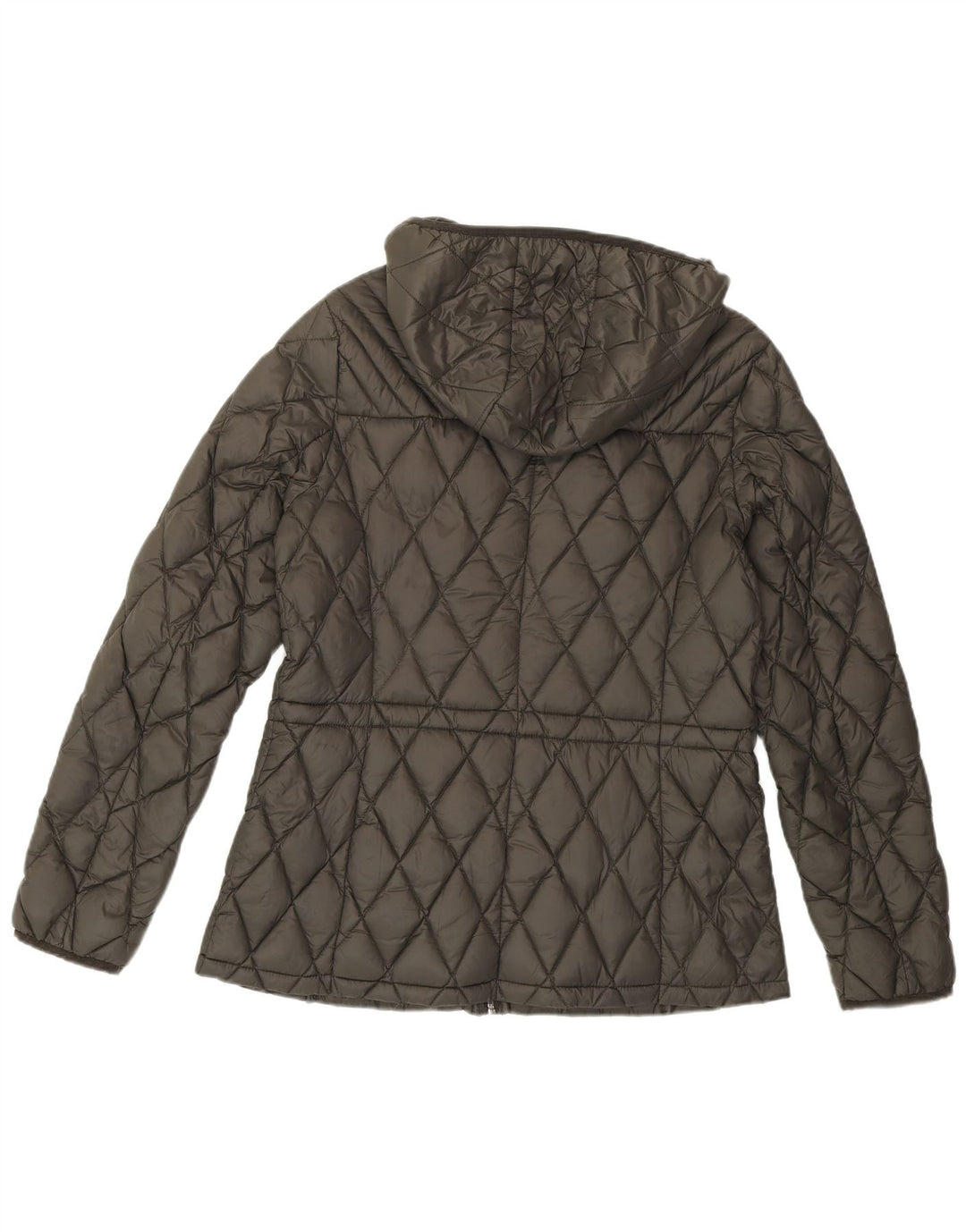 MICHAEL KORS Ženska podstavljena jakna s kapuljačom UK 14 srednje sivi najlon