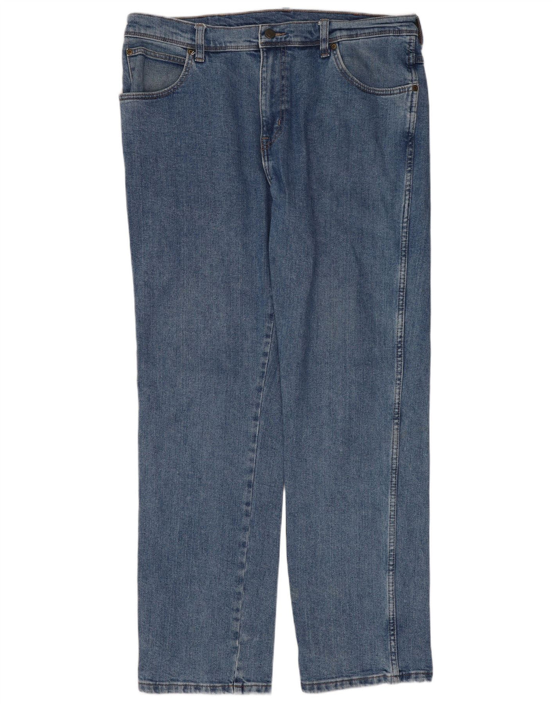 Wrangler muške ravne traperice regularnog kroja W36 L32 plavi pamuk
