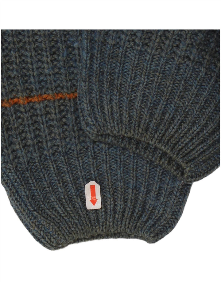 Vintage muški džemper s okruglim izrezom IT 50 srednje plave pruge