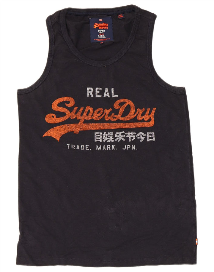 Superdry muški grafički prsluk Srednji tamnoplavi pamuk