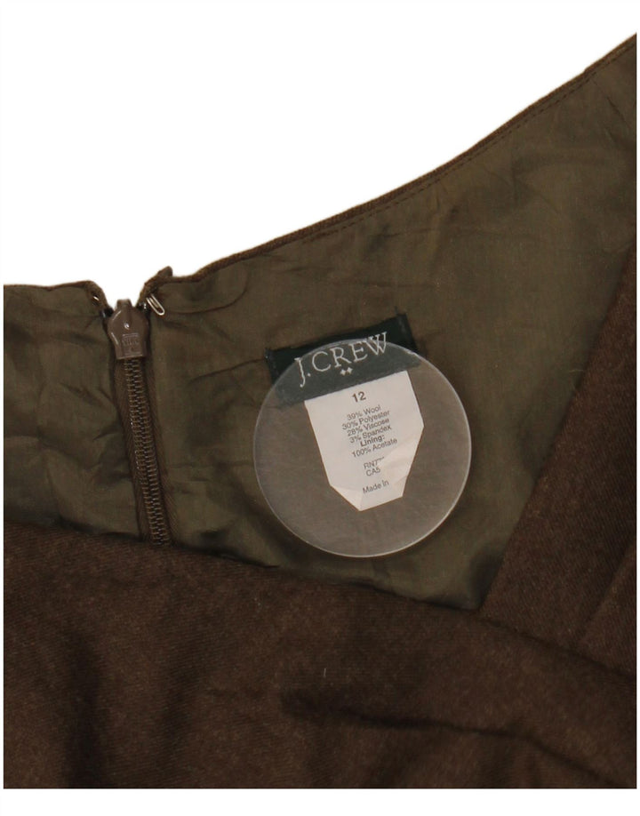 J. CREW Ženska plašt haljina US 12 Large Brown Wool