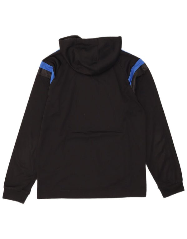 Adidas Mens Hoodie Jumper Small Black Colourblock Polyester