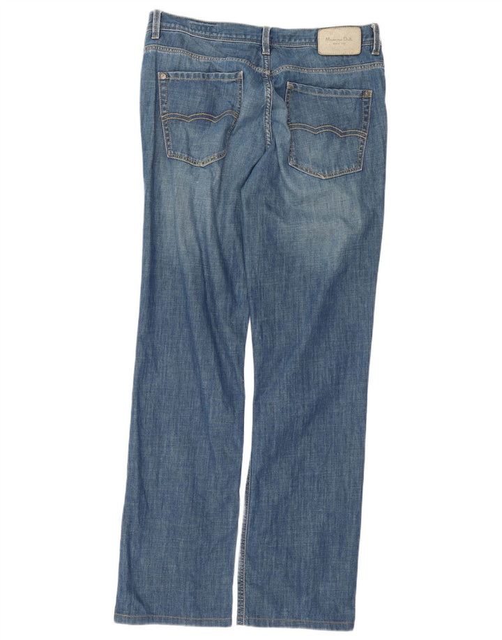 Massimo Dutti muške ravne traperice EU 42 Large W32 L32 Plavi pamuk