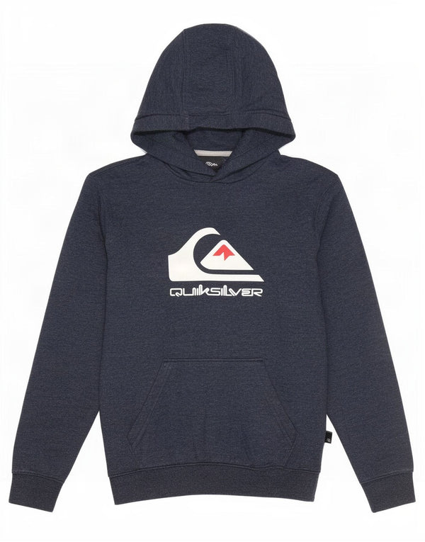 Quiksilver majica s kapuljačom s kapuljačom za dječake 13-14 godina, tamnoplavi pamuk