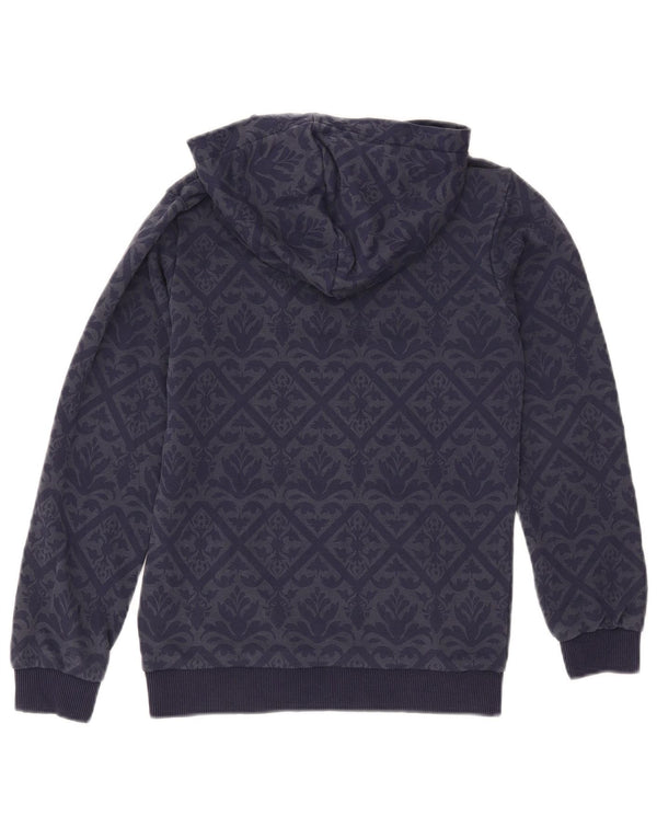 Puma Boys Hoodie Jumper 11-12 Years Navy Blue Floral Cotton