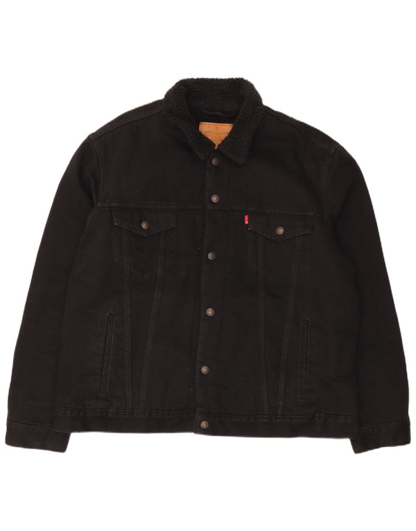 Levi's muška traper jakna UK 42 XL crni pamuk