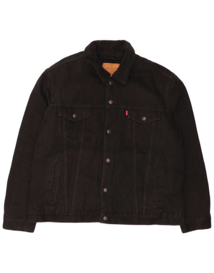 Levi's muška traper jakna UK 42 XL crni pamuk