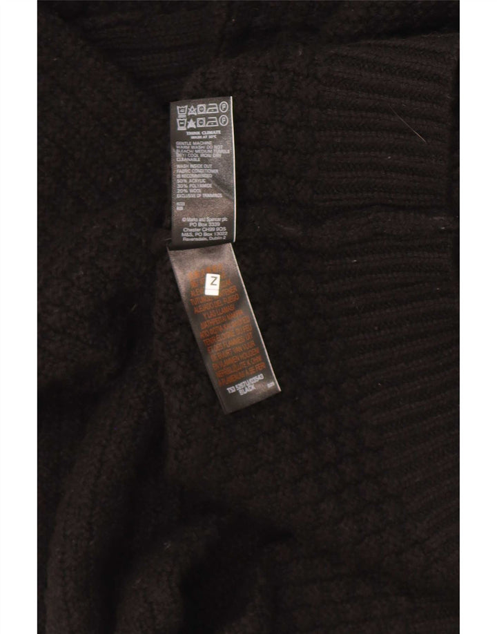 Marks & Spencer ženski kratki otvoreni kardigan pulover UK 12 srednje crna