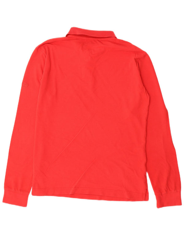 SERGIO TACCHINI Mens Long Sleeve Polo Shirt XL Red Cotton