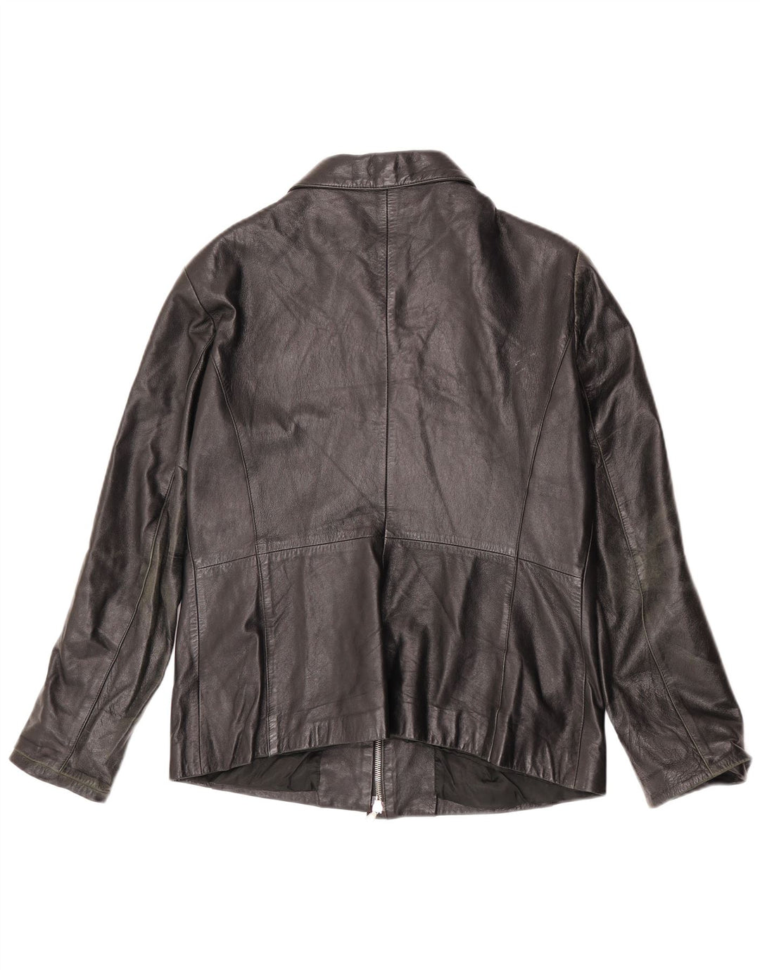 Vintage ženska kožna jakna IT 52 2XL crna koža