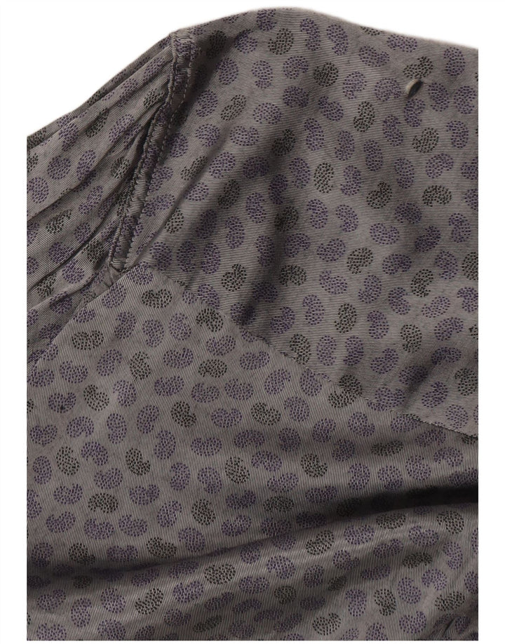 Vintage muška košulja srednje siva Paisley acetat