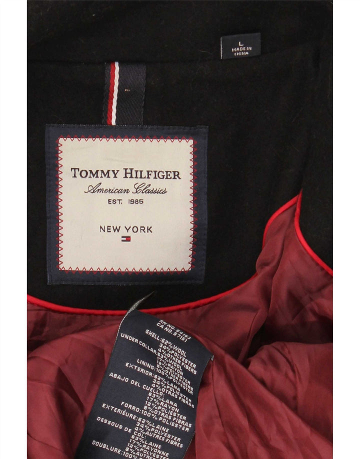 Tommy Hilfiger ženski kaput u grašak UK 16 velika crna vuna