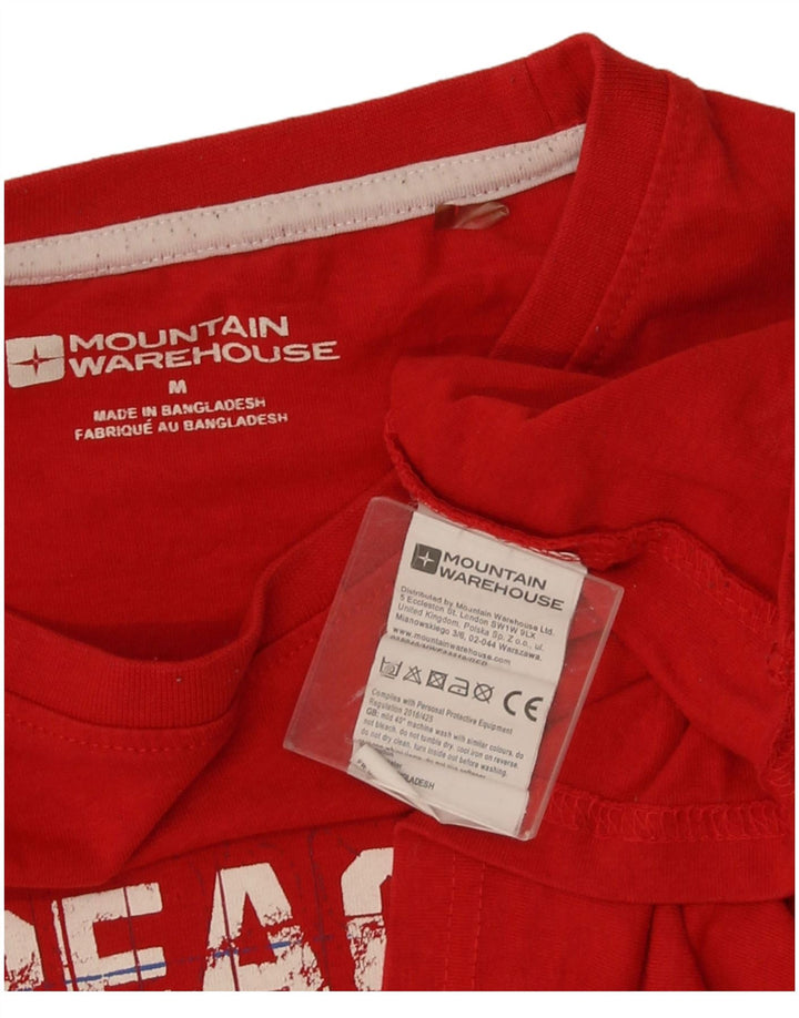 Mountain Warehouse Muška majica kratkih rukava srednje veličine, crveni pamuk