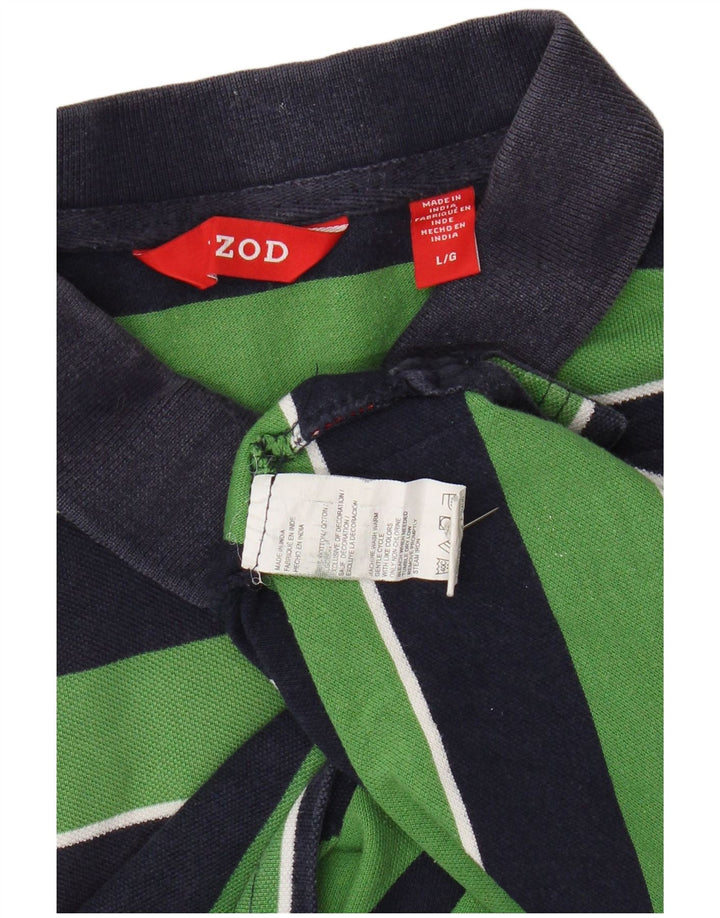 IZOD muška polo majica velike zelene pruge, pamuk