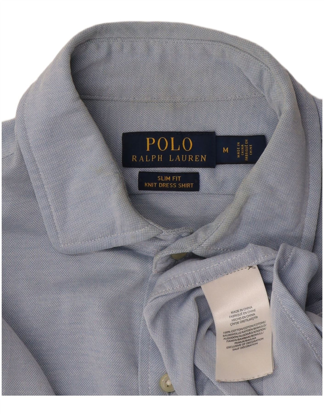 Ralph Lauren muška uska košulja od srednje plavog pamuka