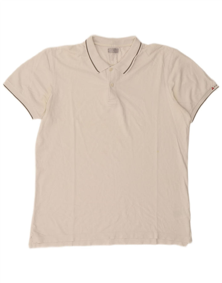 PEUTEREY muška polo majica 2XL bijeli pamuk
