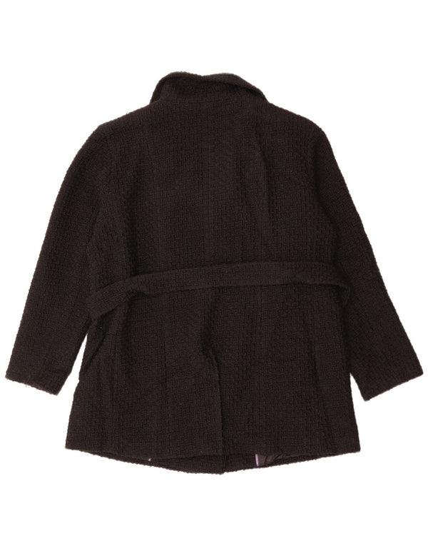 CALVIN KLEIN Ženski kaput s dvostrukim kopčanjem UK 18 XL crna vuna