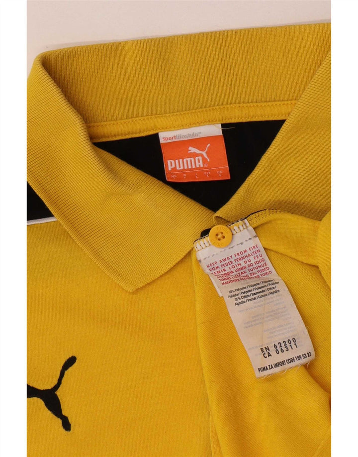 Puma muška polo majica Large Yellow Colourblock Poliester
