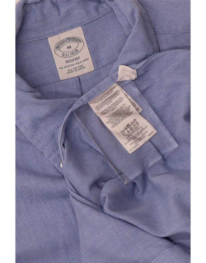Brooks Brothers muška Regent košulja Srednje plavi geometrijski pamuk