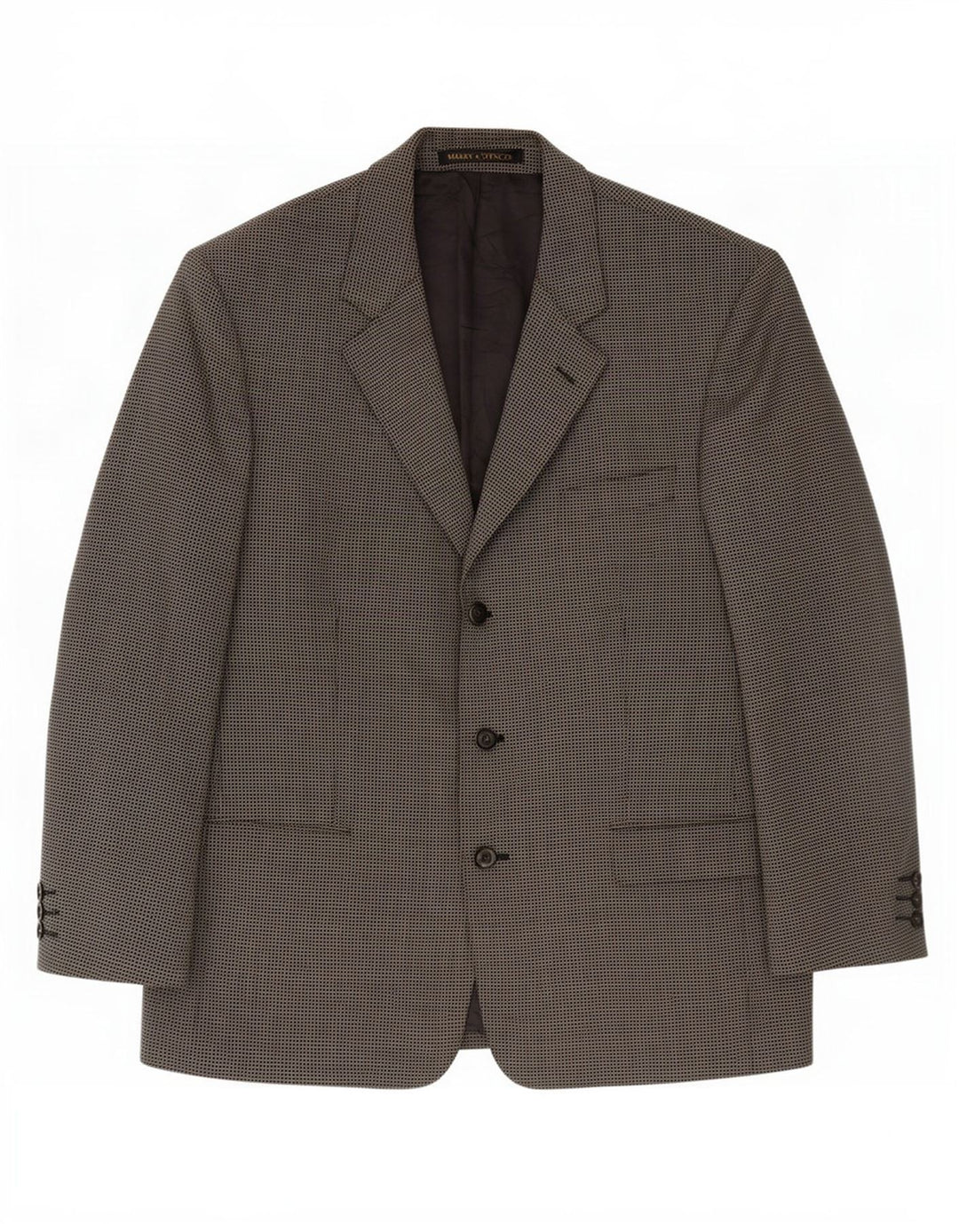 Marks & Spencer muška jakna sako s 3 gumba UK 44 XL siva gingham nova vuna