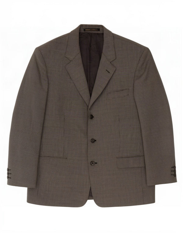 Marks & Spencer muška jakna sako s 3 gumba UK 44 XL siva gingham nova vuna